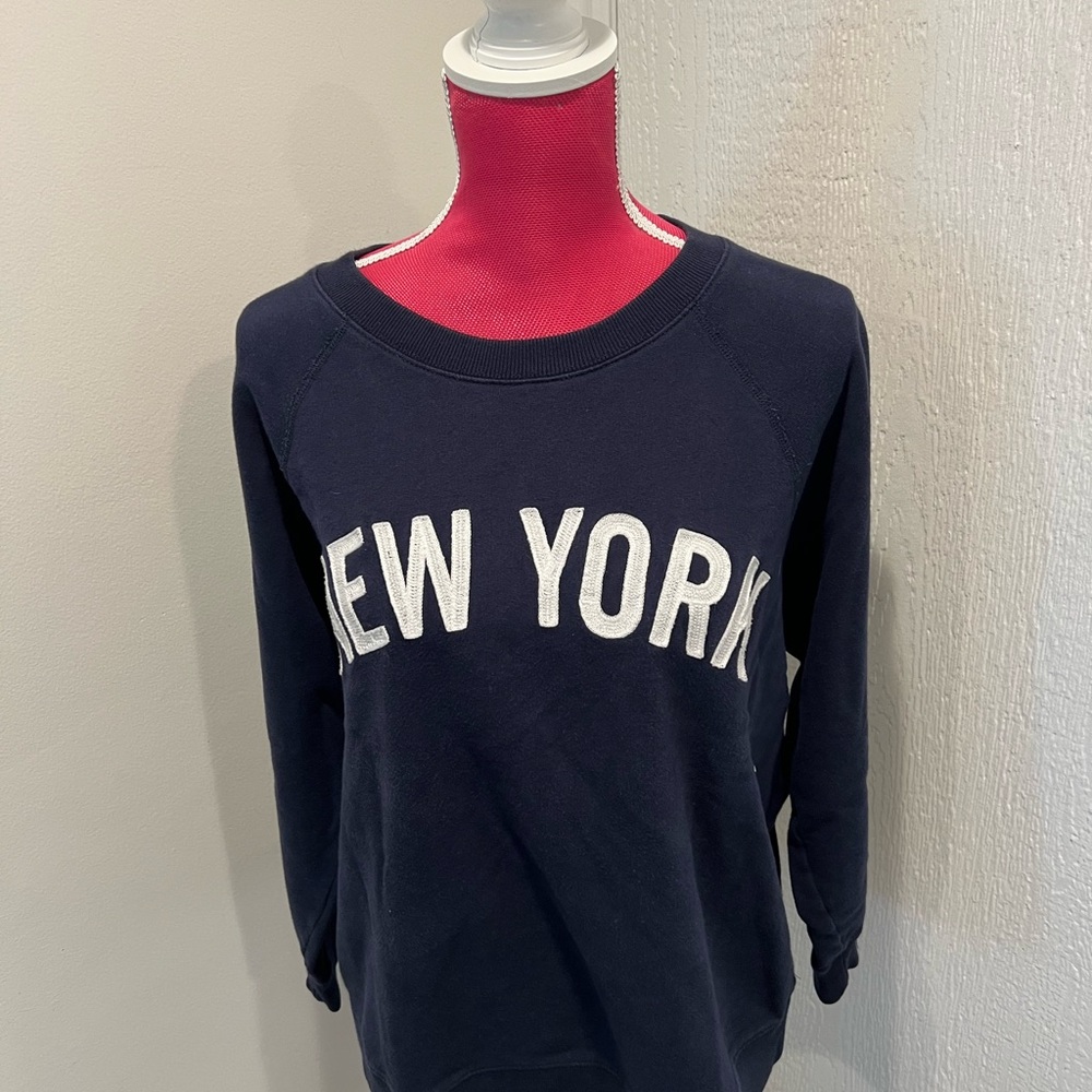 J.Crew Navy Blue New York Women’s Crew Neck Sweatshirt, size XL.